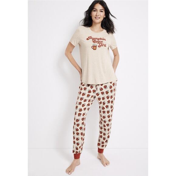 Maurices Other - Maurice’s Pumpkin Spice Pajama Set Size Medium